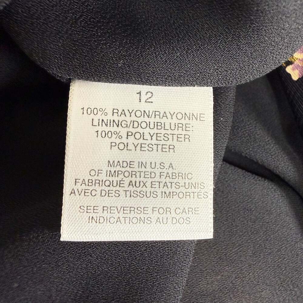 VTG Talbots Black Floral Babydoll Maxi Dress Whimsigoth Y2K 12 - Picture 5 of 11
